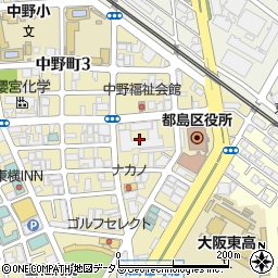 ローソンストア１００都島中野町店周辺の地図