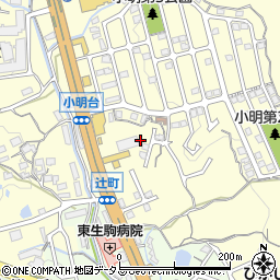 奈良県生駒市小明町1341周辺の地図
