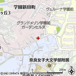 奈良県奈良市学園新田町3039周辺の地図