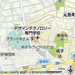 呉竹荘成子寮周辺の地図
