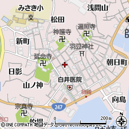 愛知県南知多町（知多郡）師崎（鳥西）周辺の地図