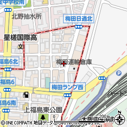 キングマンション梅田周辺の地図