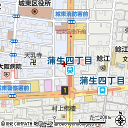 キッチンオリジン　蒲生４丁目店周辺の地図