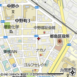 セブンイレブン大阪中野２丁目店周辺の地図