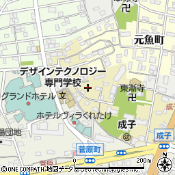 静岡県浜松市中央区成子町160周辺の地図