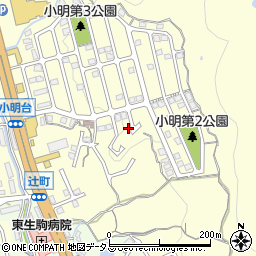奈良県生駒市小明町2122-24周辺の地図