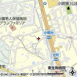 奈良県生駒市小明町1356周辺の地図