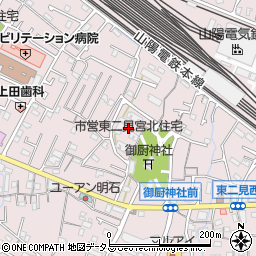 兵庫県明石市二見町周辺の地図