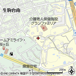 奈良県生駒市小明町1390周辺の地図