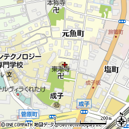 静岡県浜松市中央区成子町23周辺の地図