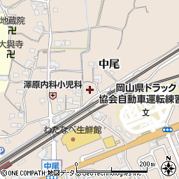 岡山県岡山市東区中尾634-2周辺の地図