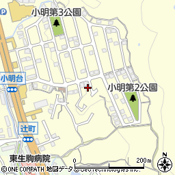 奈良県生駒市小明町2122-23周辺の地図