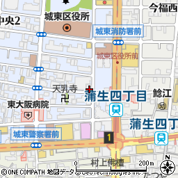セブンイレブン大阪中央３丁目店周辺の地図