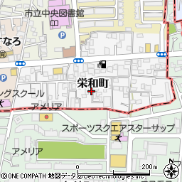 大阪府大東市栄和町周辺の地図