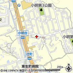 奈良県生駒市小明町2104周辺の地図