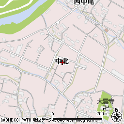 愛知県豊橋市老津町中北周辺の地図