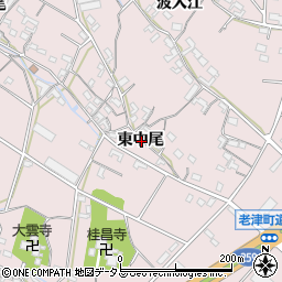 愛知県豊橋市老津町東中尾周辺の地図