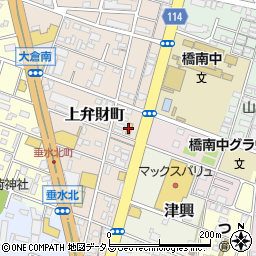 ローソン津上弁財町店周辺の地図