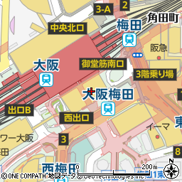 宮崎しゃぶしゃぶ霧峰　大阪店ステーションシティー周辺の地図
