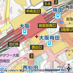 ホテルグランヴィア大阪 フルーヴ周辺の地図