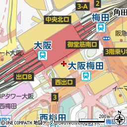 ホテルグランヴィア大阪 フルーヴ周辺の地図