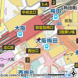 KOREAN BISTRO SO 大丸梅田店周辺の地図