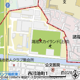 大阪府東大阪市北鴻池町周辺の地図