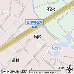 愛知県豊橋市老津町石穴周辺の地図