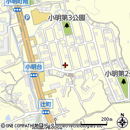 奈良県生駒市小明町2109-10周辺の地図