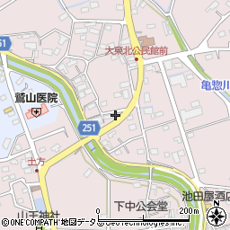 静岡県掛川市下土方201周辺の地図
