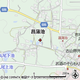 三重県伊賀市菖蒲池周辺の地図