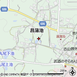 三重県伊賀市菖蒲池周辺の地図