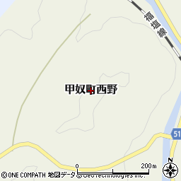 広島県三次市甲奴町西野周辺の地図