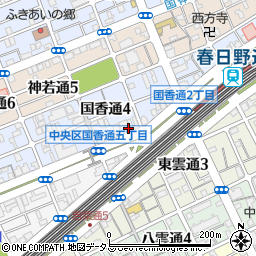 兵庫県神戸市中央区国香通4丁目1-3周辺の地図