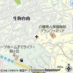 奈良県生駒市生駒台南8-5周辺の地図