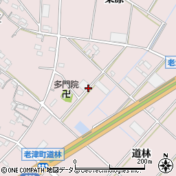 愛知県豊橋市老津町薬師前周辺の地図