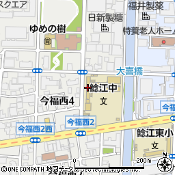 大阪市立鯰江中学校周辺の地図