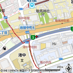 阪高ファインパーク岩屋駐車場周辺の地図