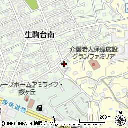 奈良県生駒市生駒台南8-2周辺の地図