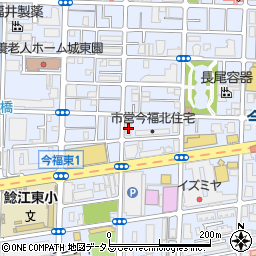 大阪市営今福北住宅周辺の地図