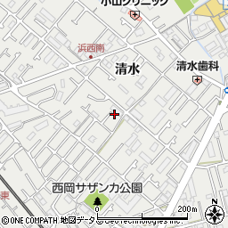 兵庫県明石市魚住町清水172-8周辺の地図