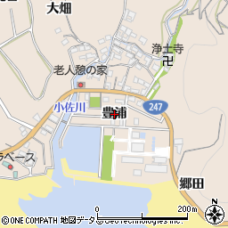 愛知県南知多町（知多郡）豊浜（豊浦）周辺の地図
