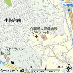 奈良県生駒市小明町1130-1周辺の地図