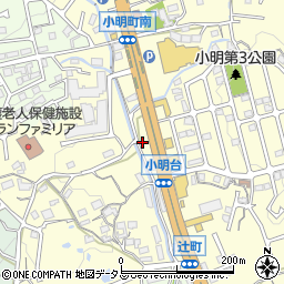 奈良県生駒市小明町1156-1周辺の地図