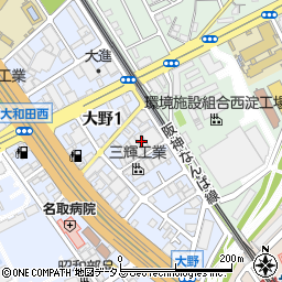 阪神梱包金属株式会社周辺の地図