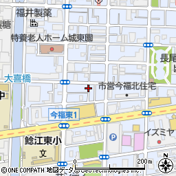 大阪府大阪市城東区今福東2丁目周辺の地図