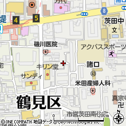 大阪府大阪市鶴見区諸口3丁目周辺の地図
