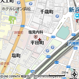 静岡県浜松市中央区平田町周辺の地図