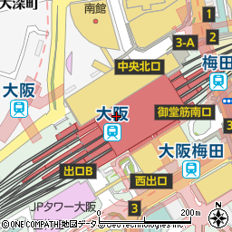 セブンイレブンハートインＪＲ大阪駅連絡橋口店周辺の地図