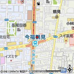 ダイコク今福鶴見駅前１００円ショップ周辺の地図